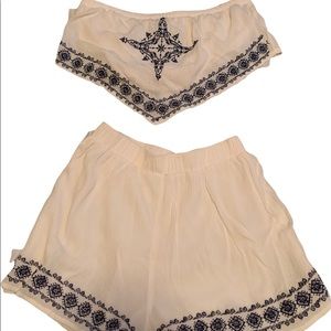 Charlotte Russe strapless 2 piece set. Worn once! Size Medium.